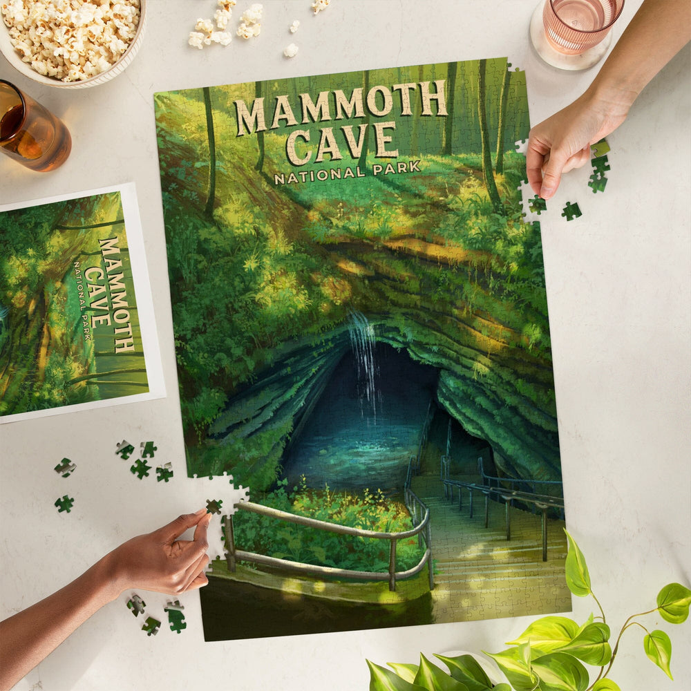 Mammoth Cave National Park, Oil Painting, Jigsaw Puzzle Puzzle Lantern Press 