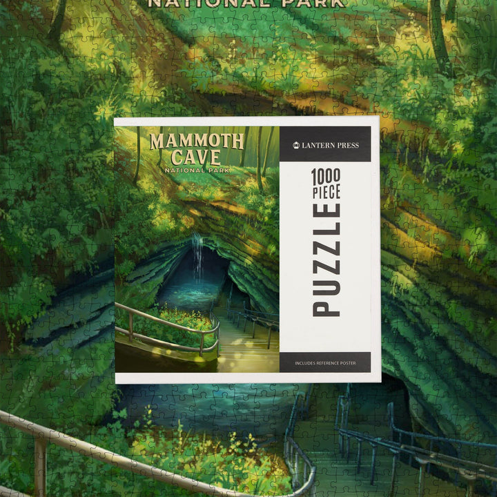 Mammoth Cave National Park, Oil Painting, Jigsaw Puzzle Puzzle Lantern Press 