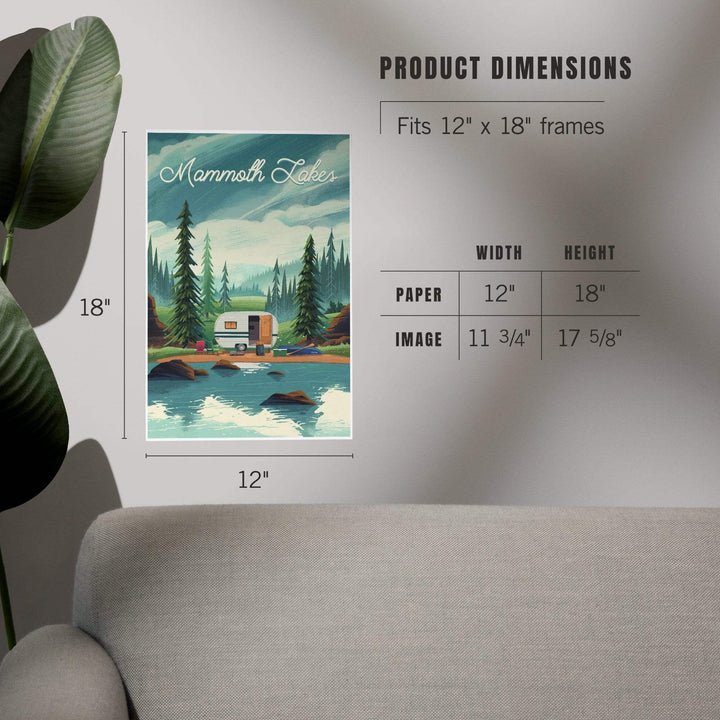 Mammoth Lakes, California, At Home Anywhere, Camper in Evergreens, Art & Giclee Prints Art Lantern Press 