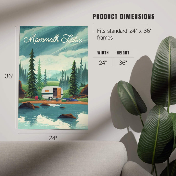 Mammoth Lakes, California, At Home Anywhere, Camper in Evergreens, Art & Giclee Prints Art Lantern Press 