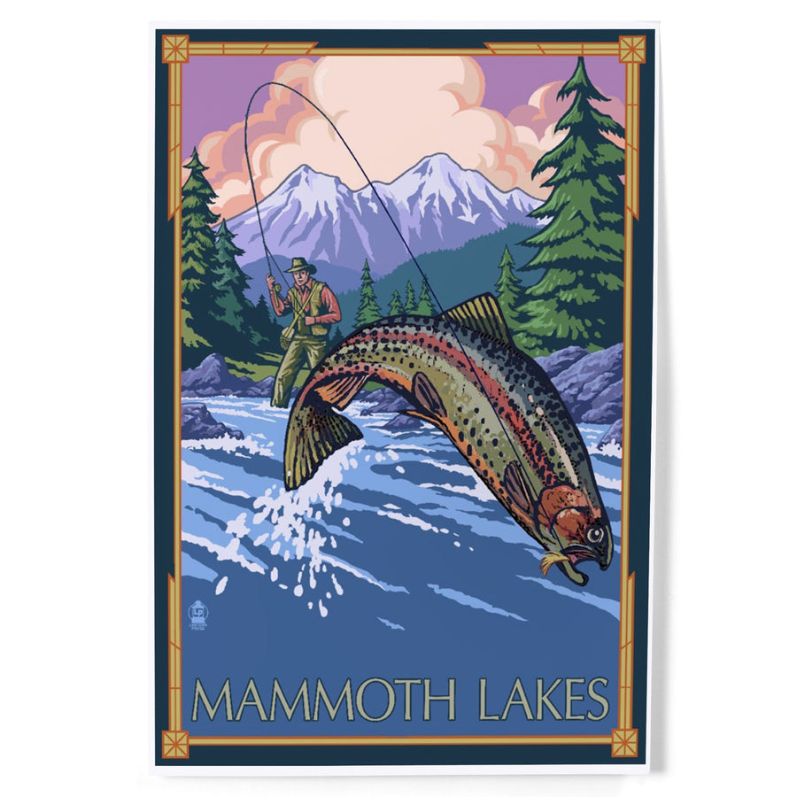 Mammoth Lakes, California, Fly Fishing, Art & Giclee Prints Art Lantern Press 