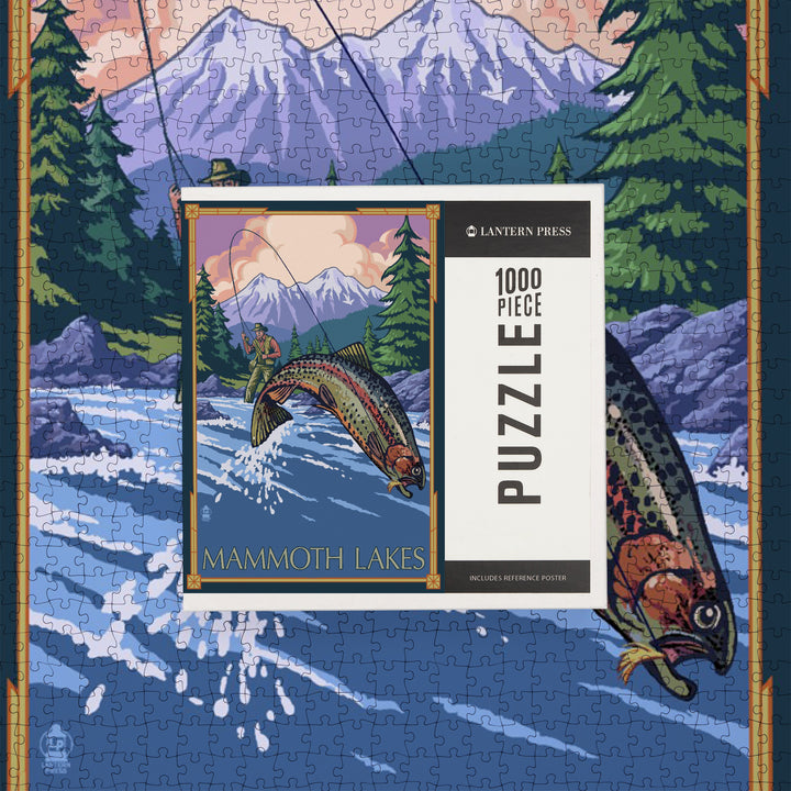 Mammoth Lakes, California, Fly Fishing, Jigsaw Puzzle Puzzle Lantern Press 