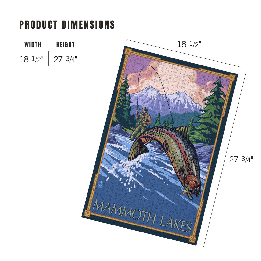 Mammoth Lakes, California, Fly Fishing, Jigsaw Puzzle Puzzle Lantern Press 
