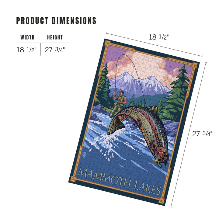 Mammoth Lakes, California, Fly Fishing, Jigsaw Puzzle Puzzle Lantern Press 