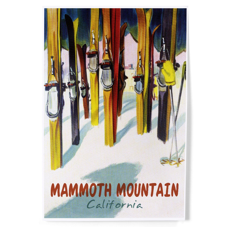 Mammoth Mountain, California, Colorful Skis, Art & Giclee Prints Art Lantern Press 