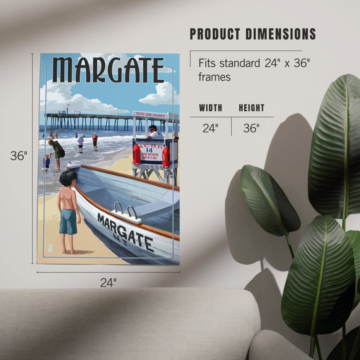 Margate, New Jersey, Lifeguard Stand, Art & Giclee Prints - Lantern Press