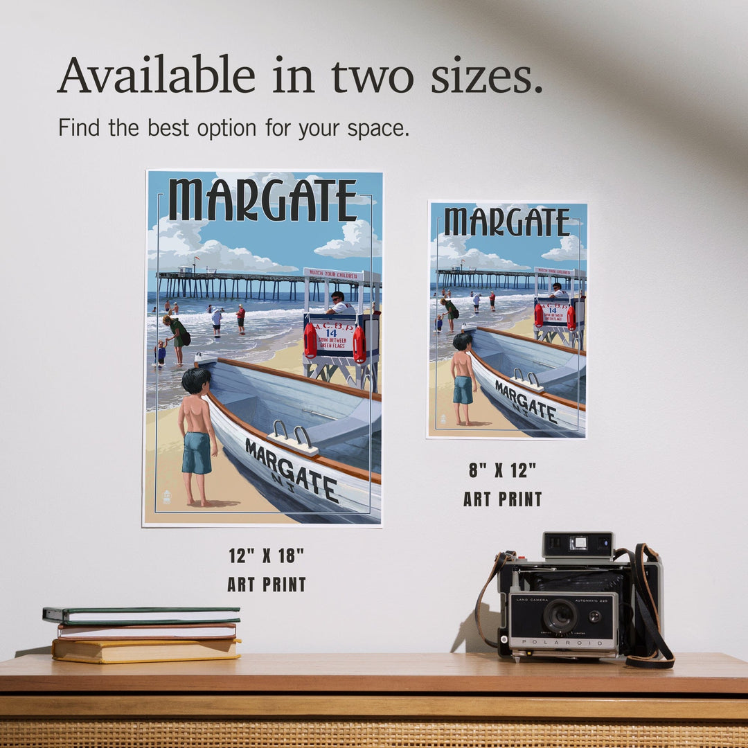 Margate, New Jersey, Lifeguard Stand, Art & Giclee Prints - Lantern Press