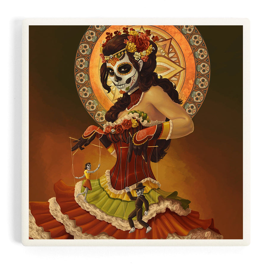 Marionettes, Day of the Dead, Coasters Coasters Lantern Press 