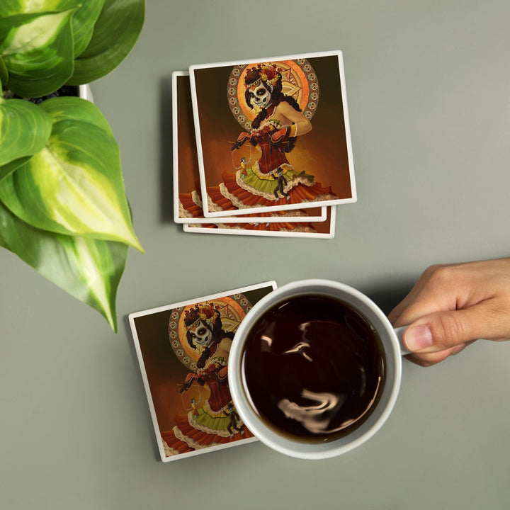 Marionettes, Day of the Dead, Coasters Coasters Lantern Press 