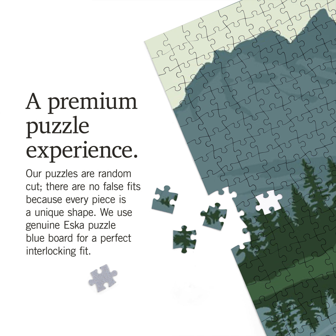Marquette, Michigan, Go Explore, Bike, Jigsaw Puzzle Puzzle Lantern Press 