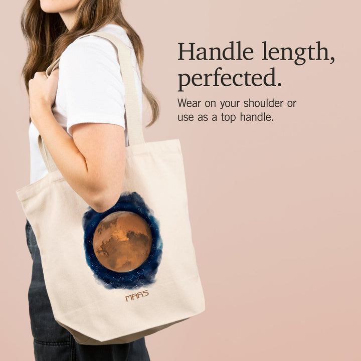 Mars, Watercolor, Tote Bag Totes Lantern Press 
