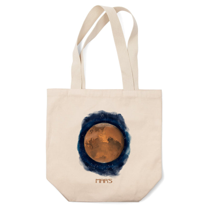 Mars, Watercolor, Tote Bag Totes Lantern Press 