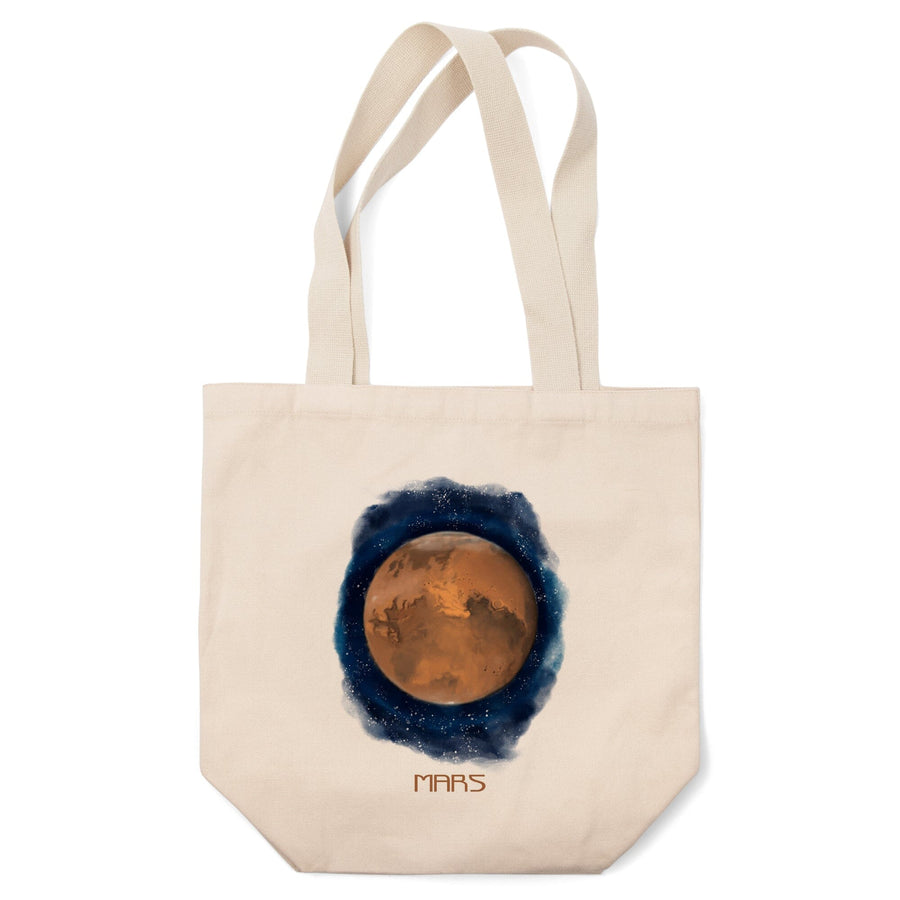 Mars, Watercolor, Tote Bag Totes Lantern Press 