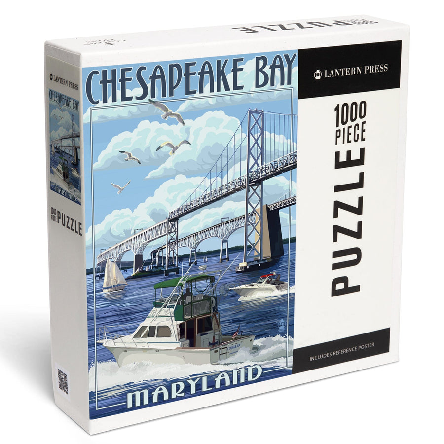 Maryland, Chesapeake Bay Bridge, Jigsaw Puzzle Puzzle Lantern Press 