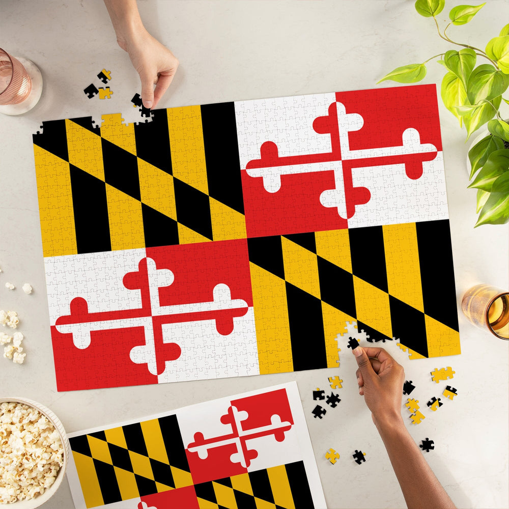 Maryland, State Flag, Jigsaw Puzzle Puzzle Lantern Press 