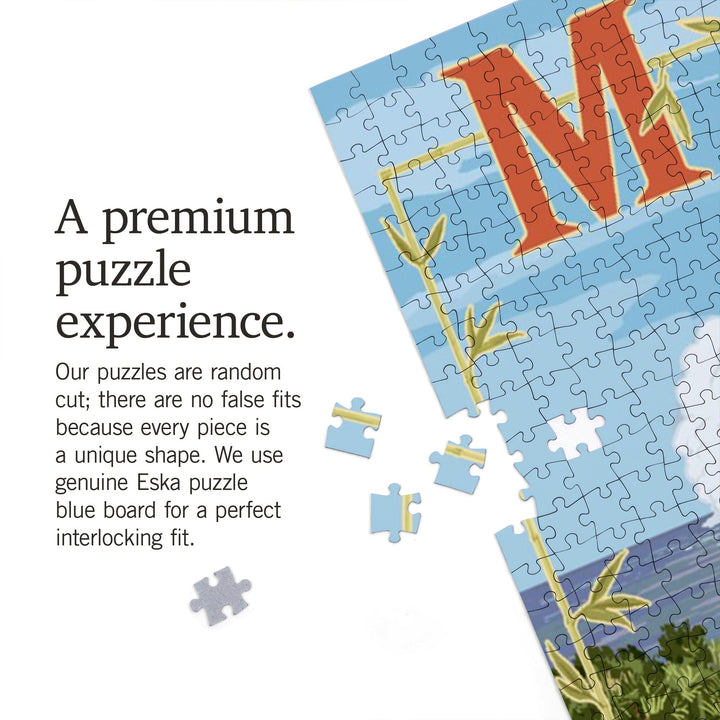 Maui, Hawaii, Camper Van, Jigsaw Puzzle Puzzle Lantern Press 