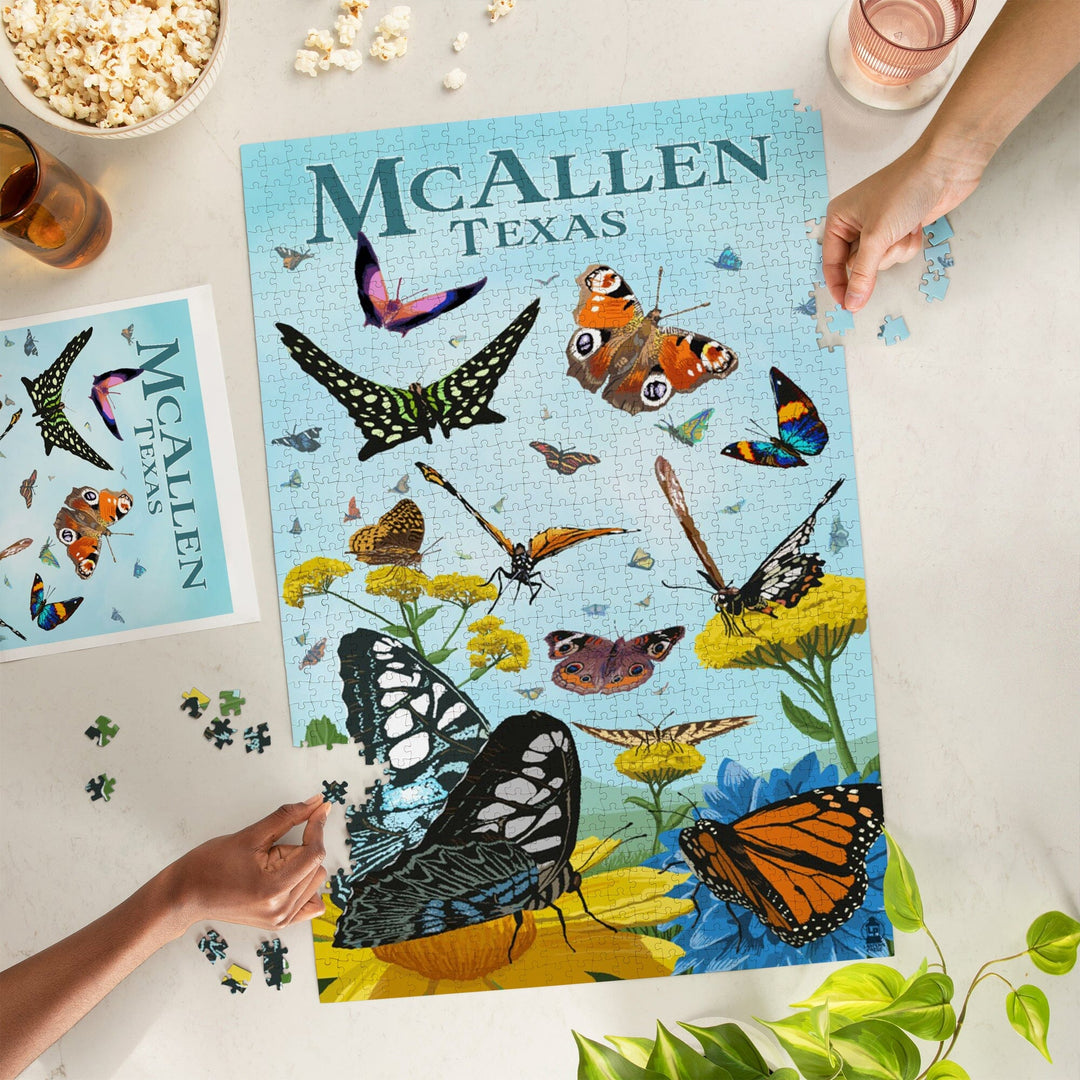 McAllen, Texas, Butterfly Garden, Jigsaw Puzzle Puzzle Lantern Press 