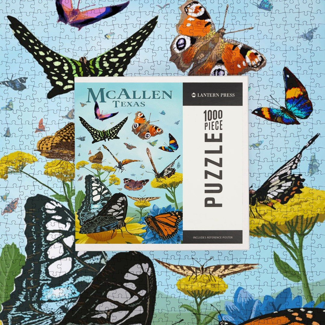 McAllen, Texas, Butterfly Garden, Jigsaw Puzzle Puzzle Lantern Press 