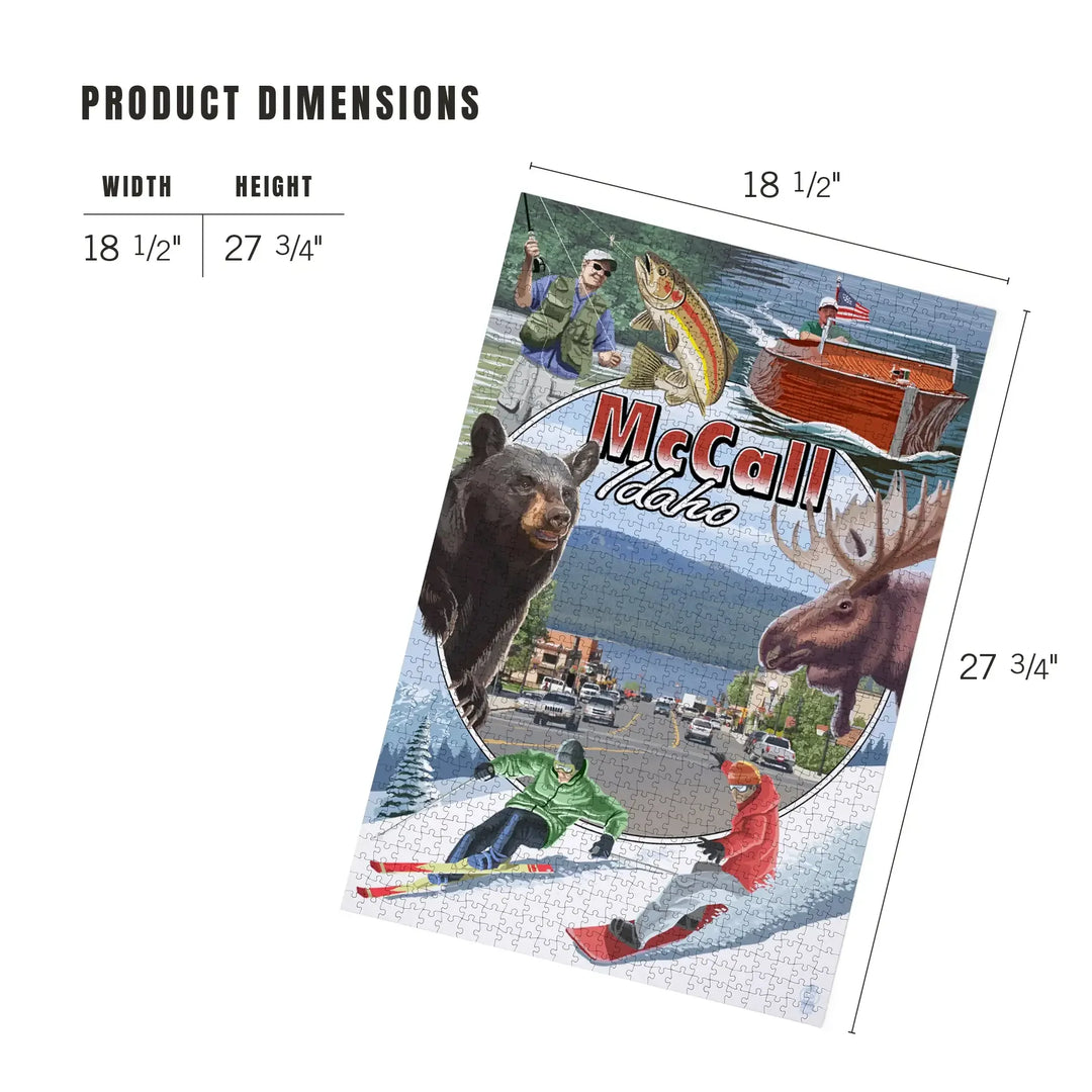 McCall, Idaho, Montage, Jigsaw Puzzle Puzzle Lantern Press 