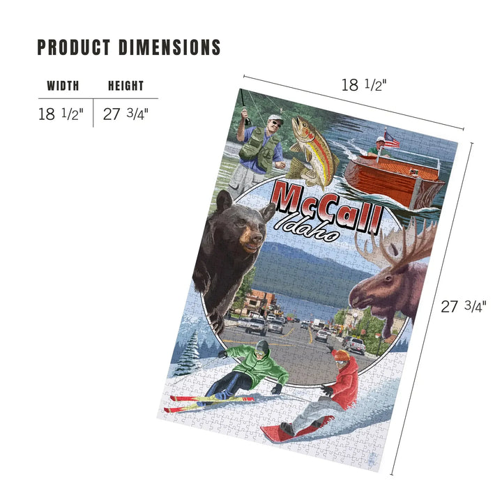 McCall, Idaho, Montage, Jigsaw Puzzle Puzzle Lantern Press 