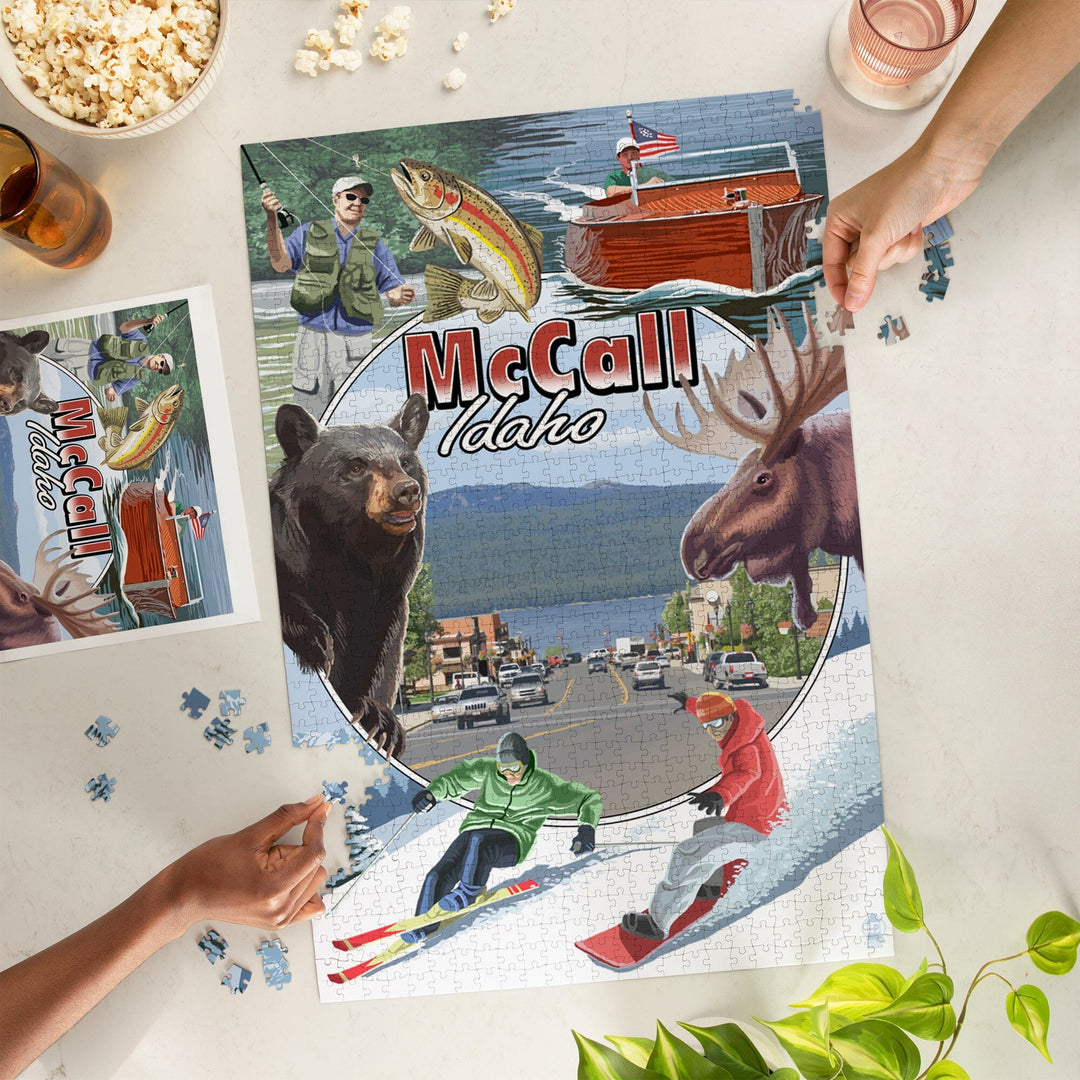 McCall, Idaho, Montage, Jigsaw Puzzle Puzzle Lantern Press 