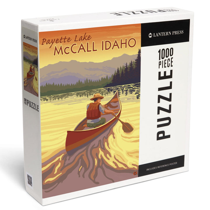 McCall, Idaho, Payette Lake, Canoe Scene, Jigsaw Puzzle Puzzle Lantern Press 