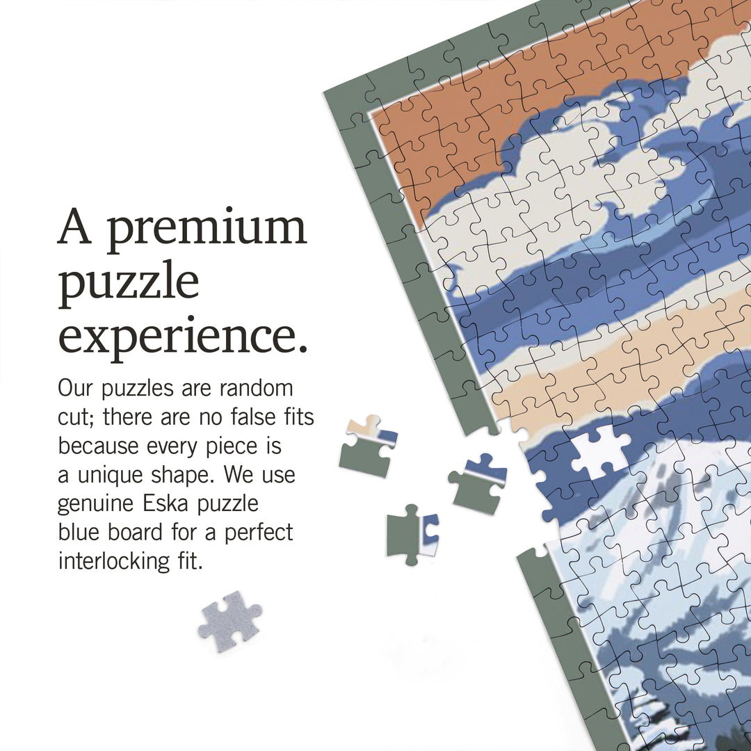 McCall, Idaho, Snowmobile Scene, Jigsaw Puzzle Puzzle Lantern Press 