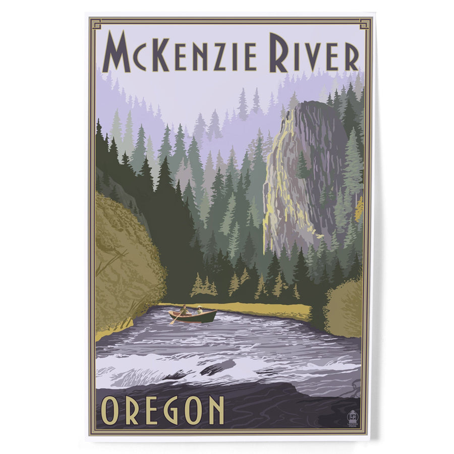 McKenzie River, Oregon Scene, Art & Giclee Prints Art Lantern Press 