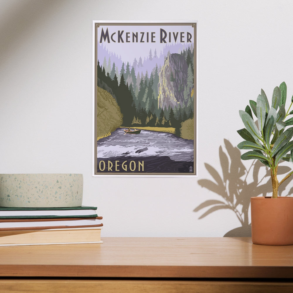 McKenzie River, Oregon Scene, Art & Giclee Prints Art Lantern Press 