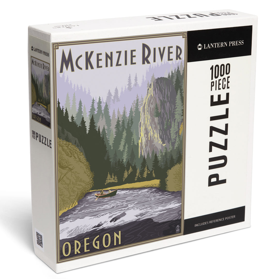 McKenzie River, Oregon Scene, Jigsaw Puzzle Puzzle Lantern Press 