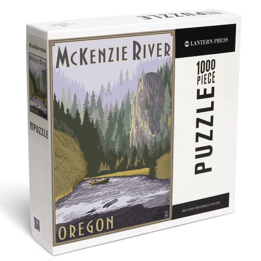 McKenzie River, Oregon Scene, Jigsaw Puzzle Puzzle Lantern Press 
