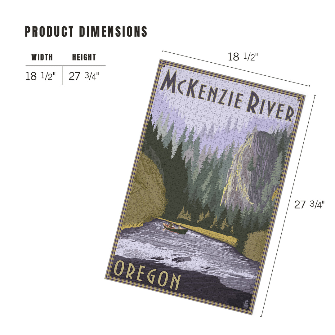 McKenzie River, Oregon Scene, Jigsaw Puzzle Puzzle Lantern Press 