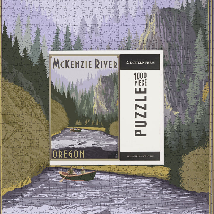 McKenzie River, Oregon Scene, Jigsaw Puzzle Puzzle Lantern Press 