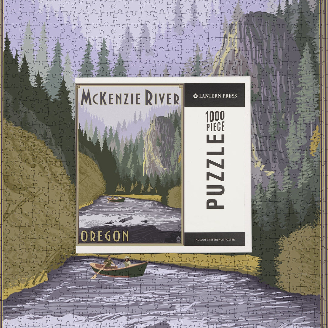 McKenzie River, Oregon Scene, Jigsaw Puzzle - Lantern Press