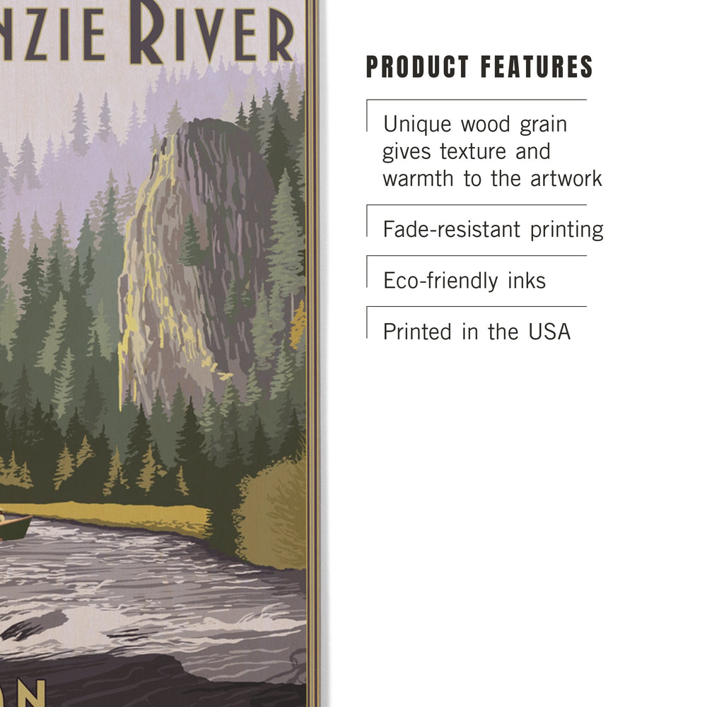 McKenzie River, Oregon Scene, Lantern Press Poster, Wood Signs and Postcards - Lantern Press