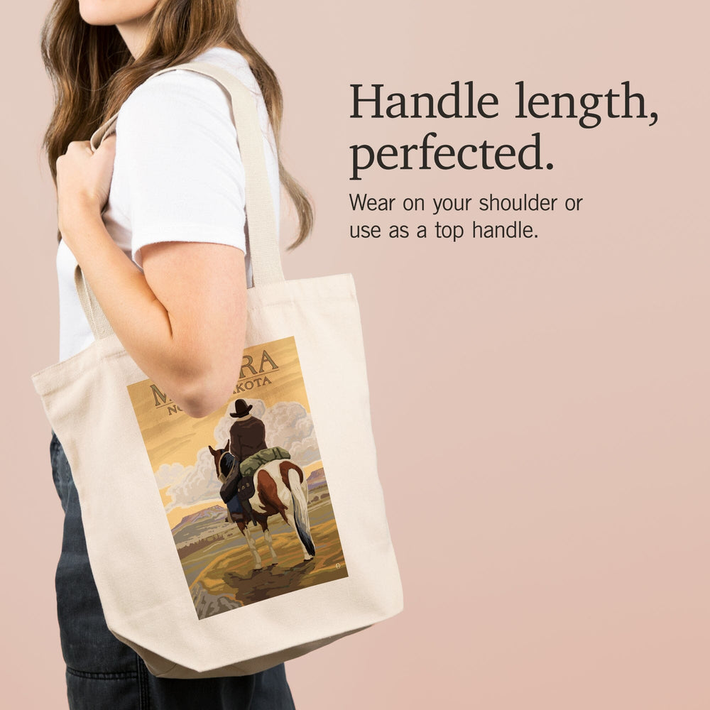 Medora, North Dakota, Cowboy on Ridge, Tote Bag Totes Lantern Press 