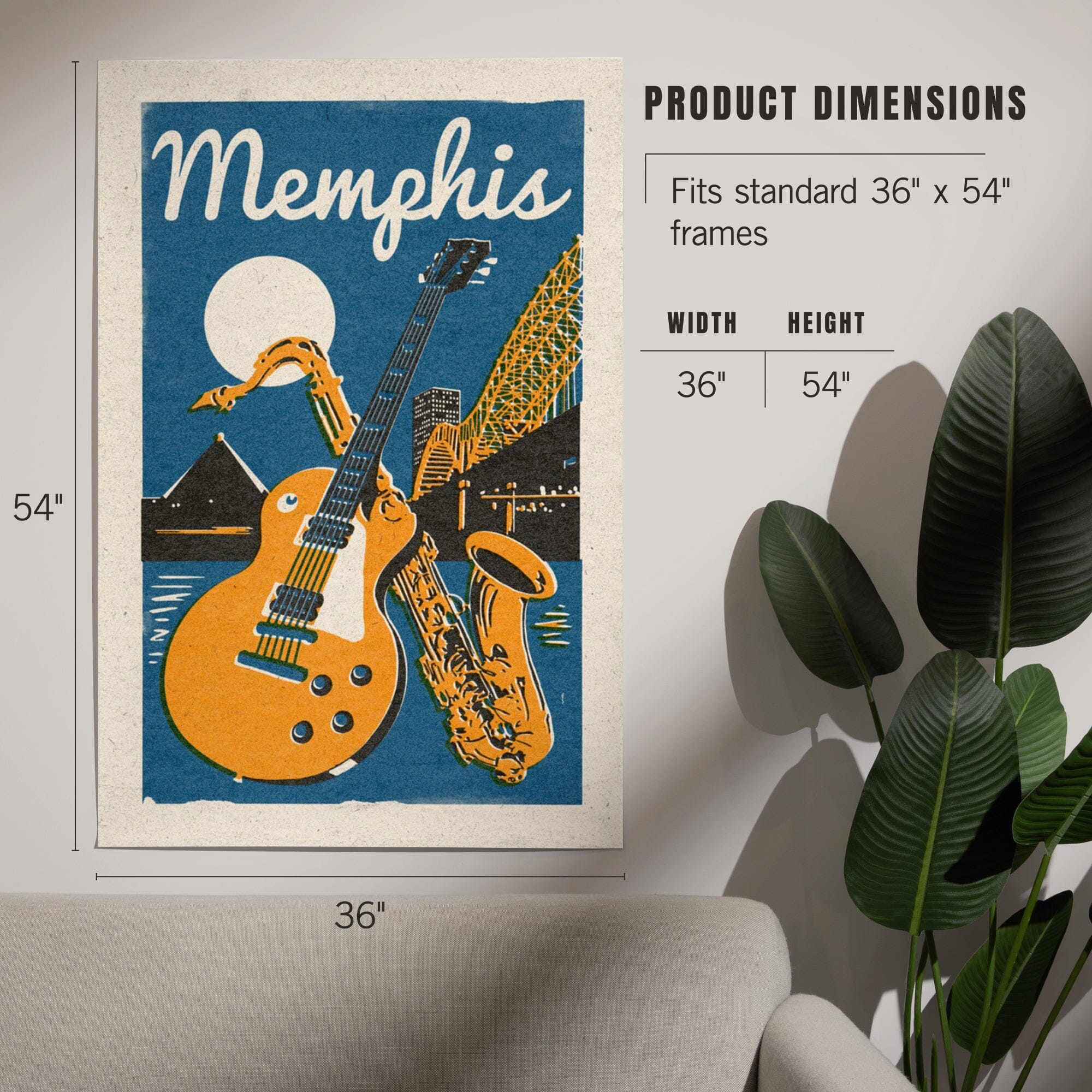 Memphis, Tennessee, Woodblock art prints, metal signs
