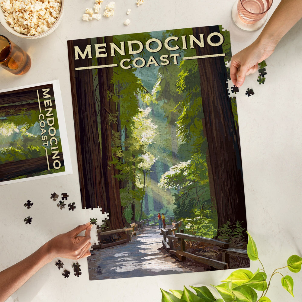 Mendocino, California, Mendocino Coast, Jigsaw Puzzle Puzzle Lantern Press 