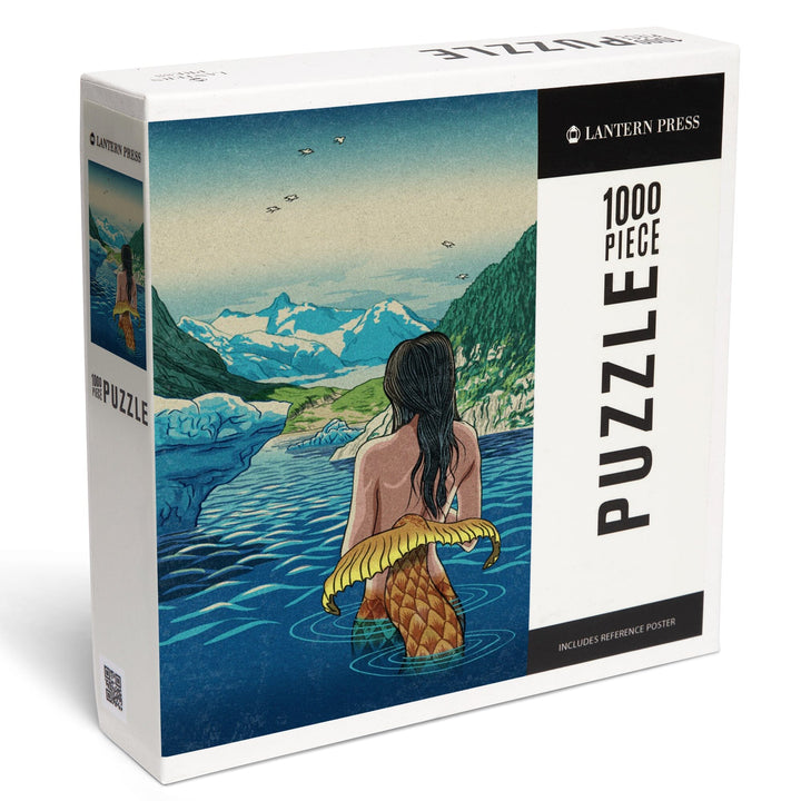 Mermaid and Glaciers, Jigsaw Puzzle Puzzle Lantern Press 