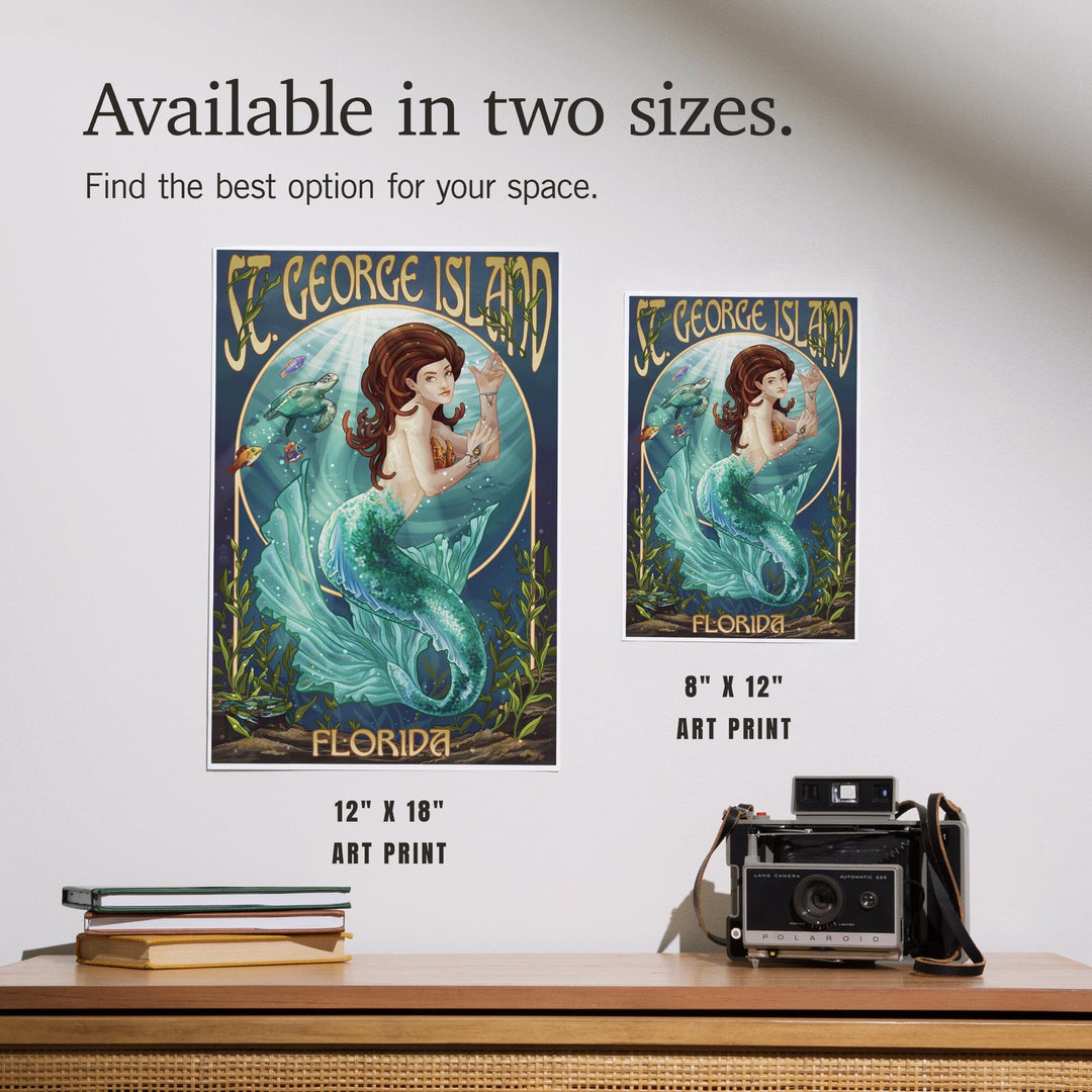 Mermaid, St. George Island, Florida, Art & Giclee Prints Art Lantern Press 