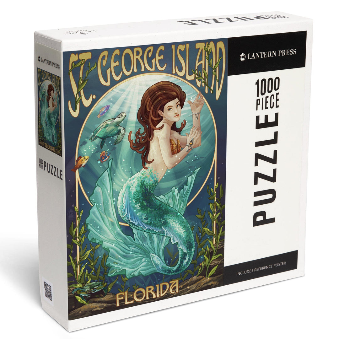 Mermaid, St. George Island, Florida, Jigsaw Puzzle Puzzle Lantern Press 