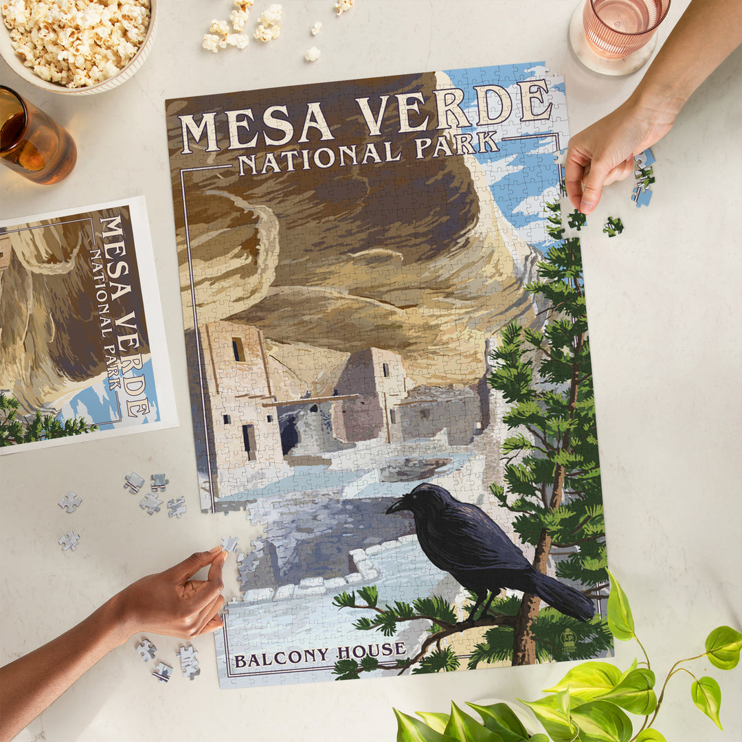 Mesa Verde National Park, Colorado, Balcony House, Jigsaw Puzzle Puzzle Lantern Press 