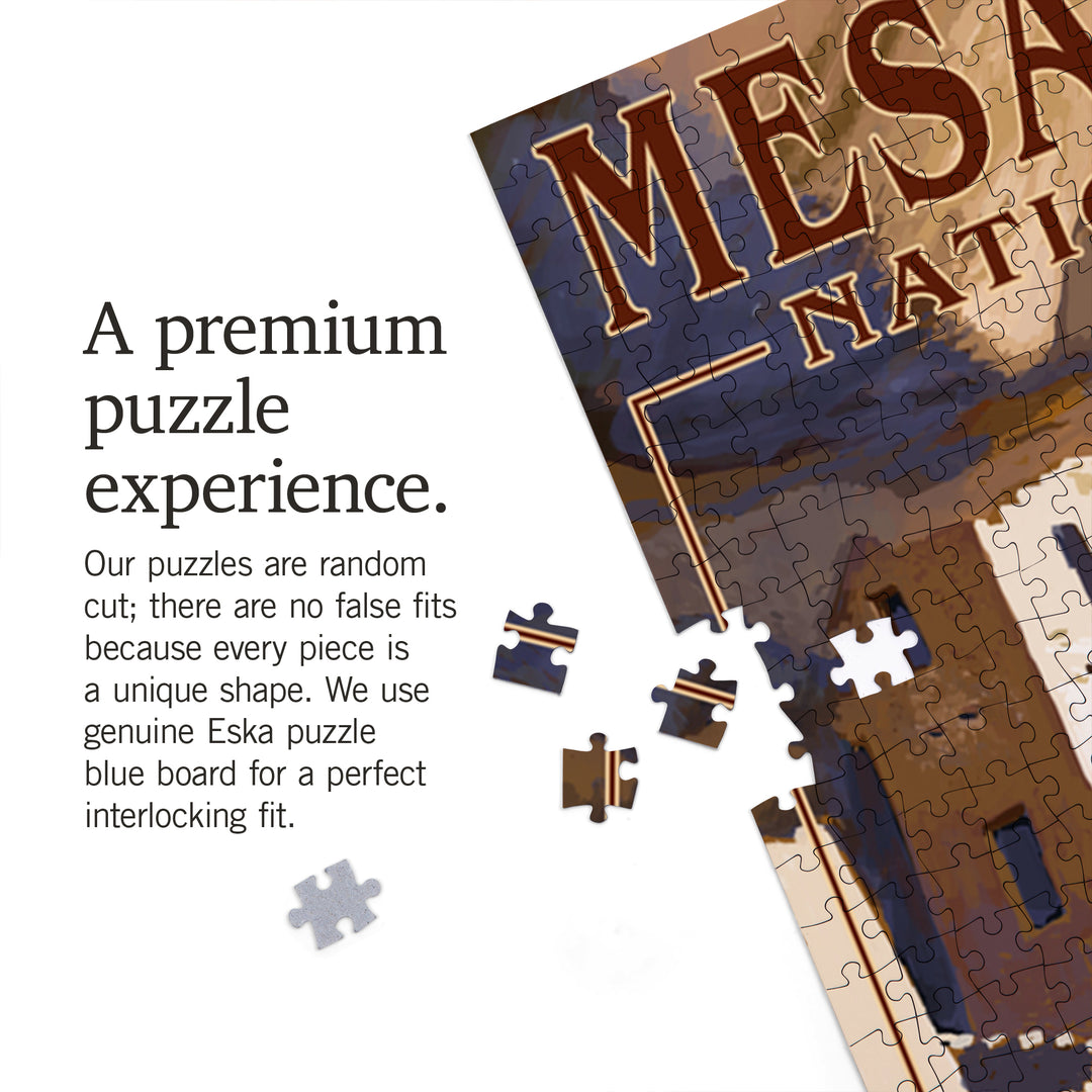 Mesa Verde National Park, Colorado, Cliff Palace, Jigsaw Puzzle Puzzle Lantern Press 