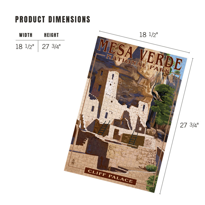 Mesa Verde National Park, Colorado, Cliff Palace, Jigsaw Puzzle Puzzle Lantern Press 