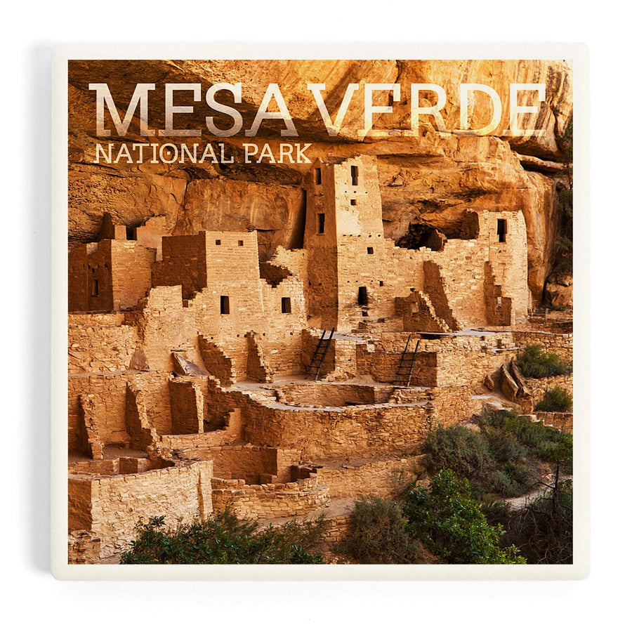 Mesa Verde National Park, Colorado, Cliff Palace Photograph, Coasters Coasters Lantern Press 
