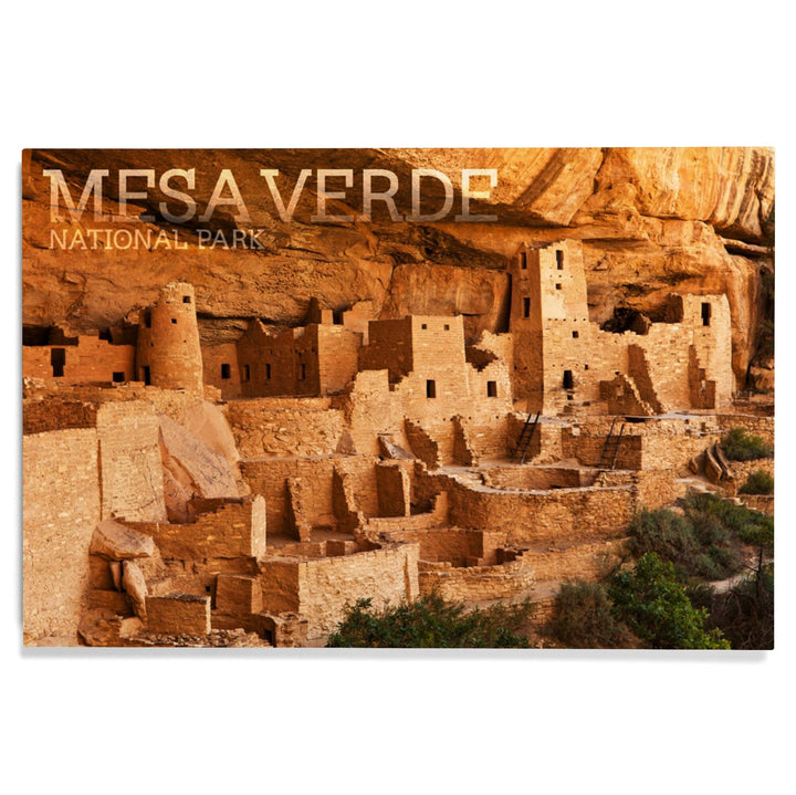 Mesa Verde National Park, Colorado, Cliff Palace Photograph, Wood Signs and Postcards Wood Lantern Press 