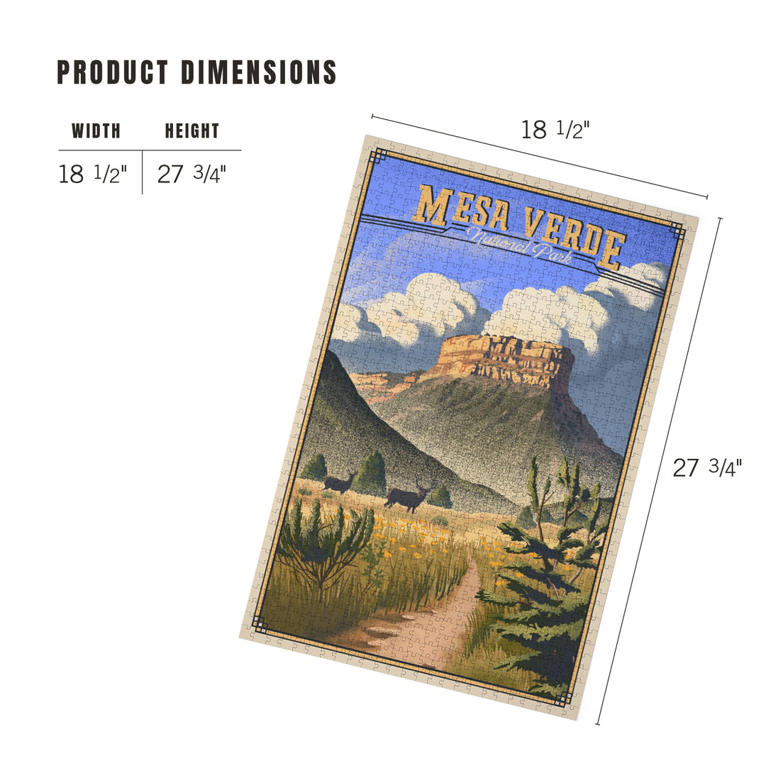 Mesa Verde National Park, Colorado, Lithograph, Jigsaw Puzzle Puzzle Lantern Press 