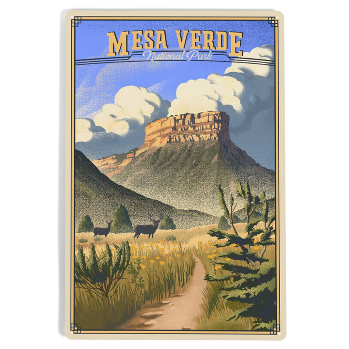 Mesa Verde National Park, Colorado, Lithograph, Metal Signs Metal Lantern Press 