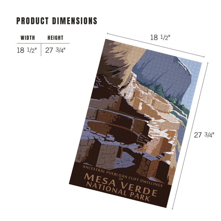 Mesa Verde National Park, Colorado, Long House, Jigsaw Puzzle Puzzle Lantern Press 