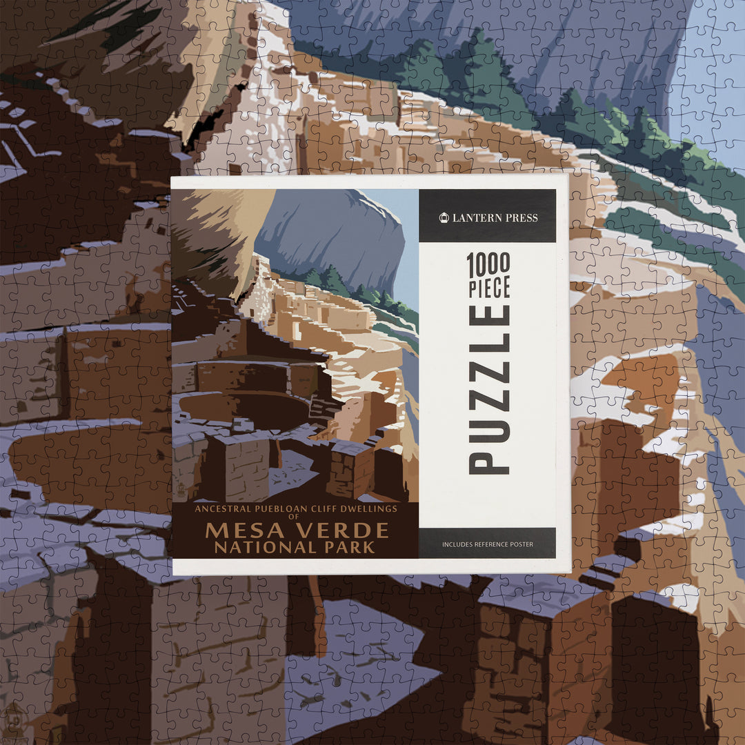 Mesa Verde National Park, Colorado, Long House, Jigsaw Puzzle Puzzle Lantern Press 
